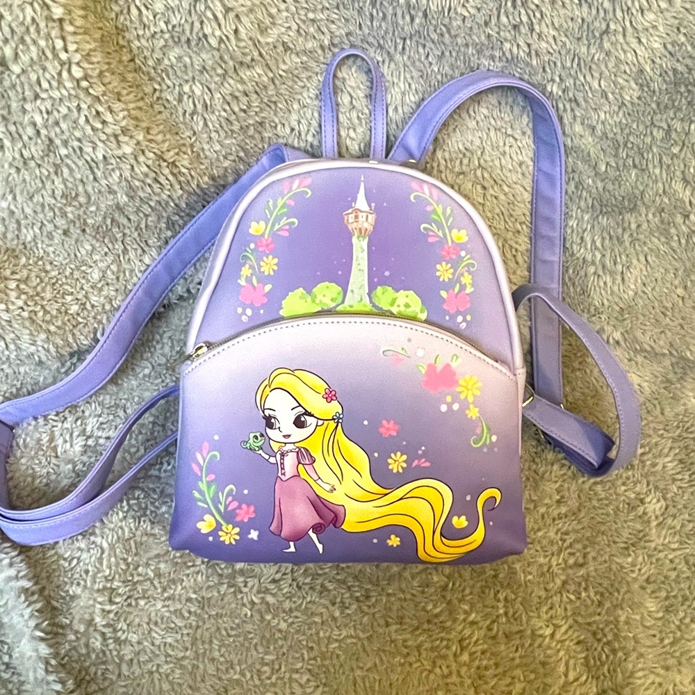 ☀️Like NEW! Disney Tangled Loungefly Mini Backpack